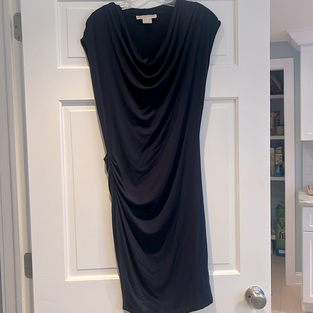 Michael Kors Navy Sleeveless Midi Dress
